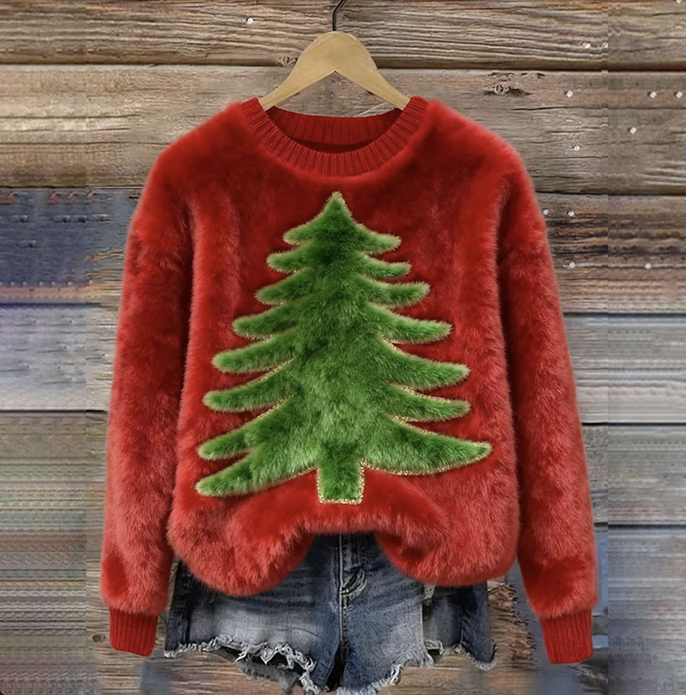 Casual Crew Neck Christmas Sweatshirt