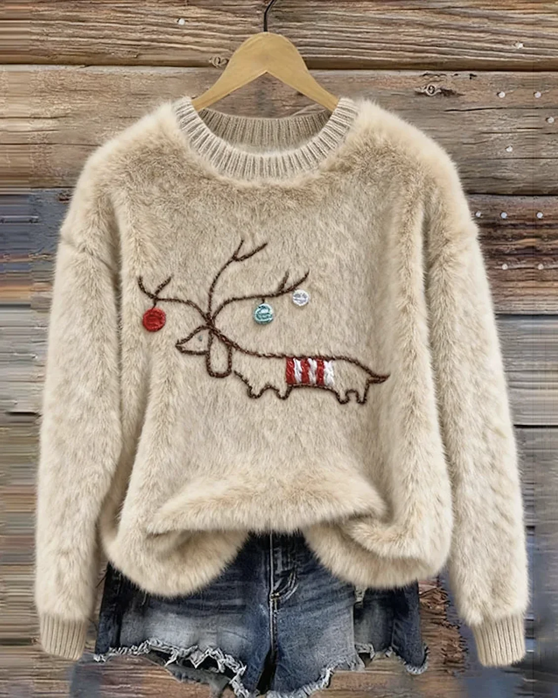 Casual Crew Neck Animal Sweatshirt