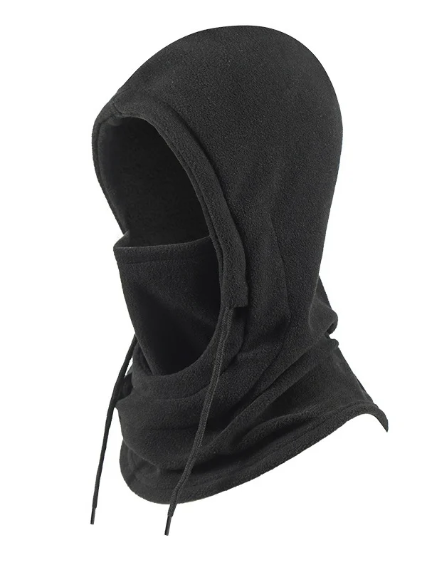 Winter Outdoor Cycling Hat Skiing Windproof Cold-proof Warm Plus Velvet Thick Neck Protection Polar Fleece Mask
