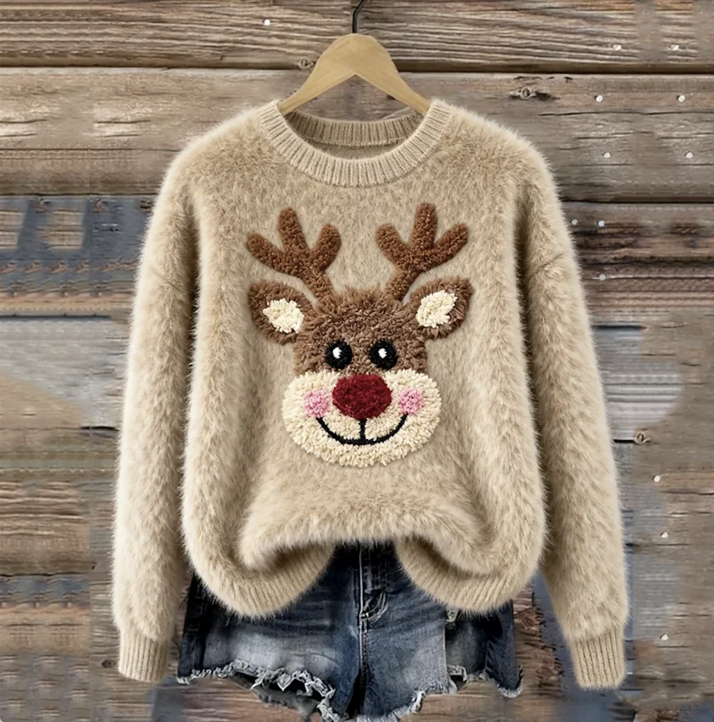 Casual Crew Neck Animal Sweatshirt