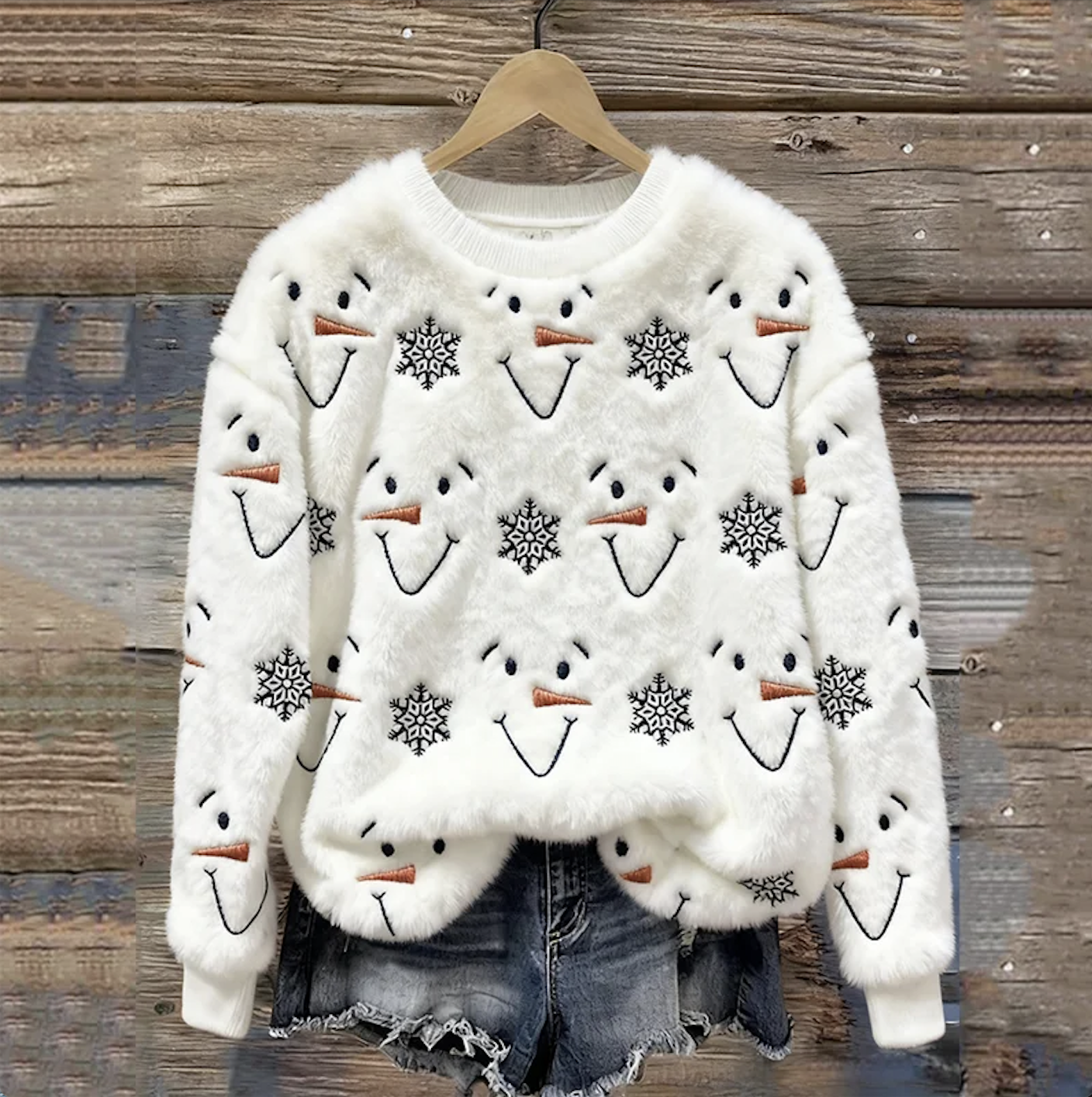 Casual Crew Neck Christmas Sweatshirt