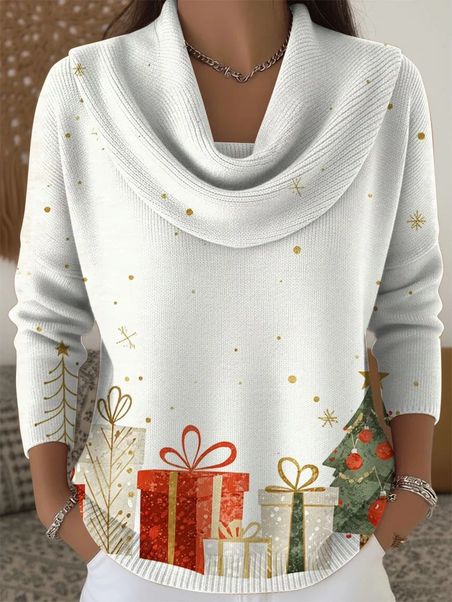 Women Christmas Long Sleeve Comfy Vintage Sweater