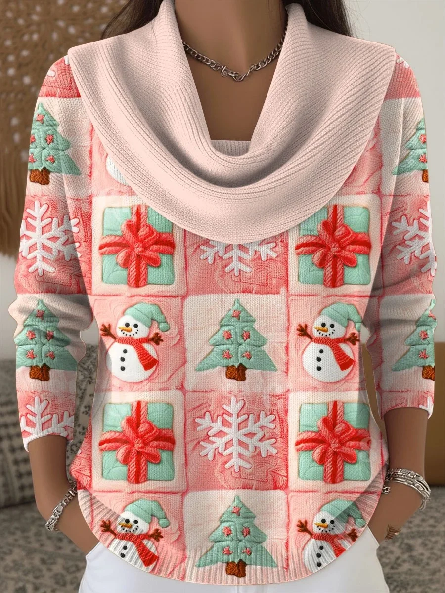Women Christmas Long Sleeve Comfy Vintage Sweater