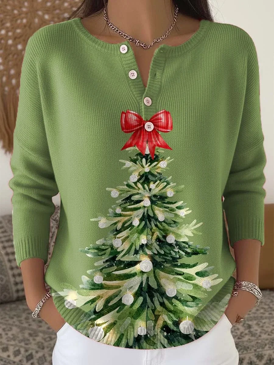 Women Christmas Long Sleeve Comfy Casual Sweater