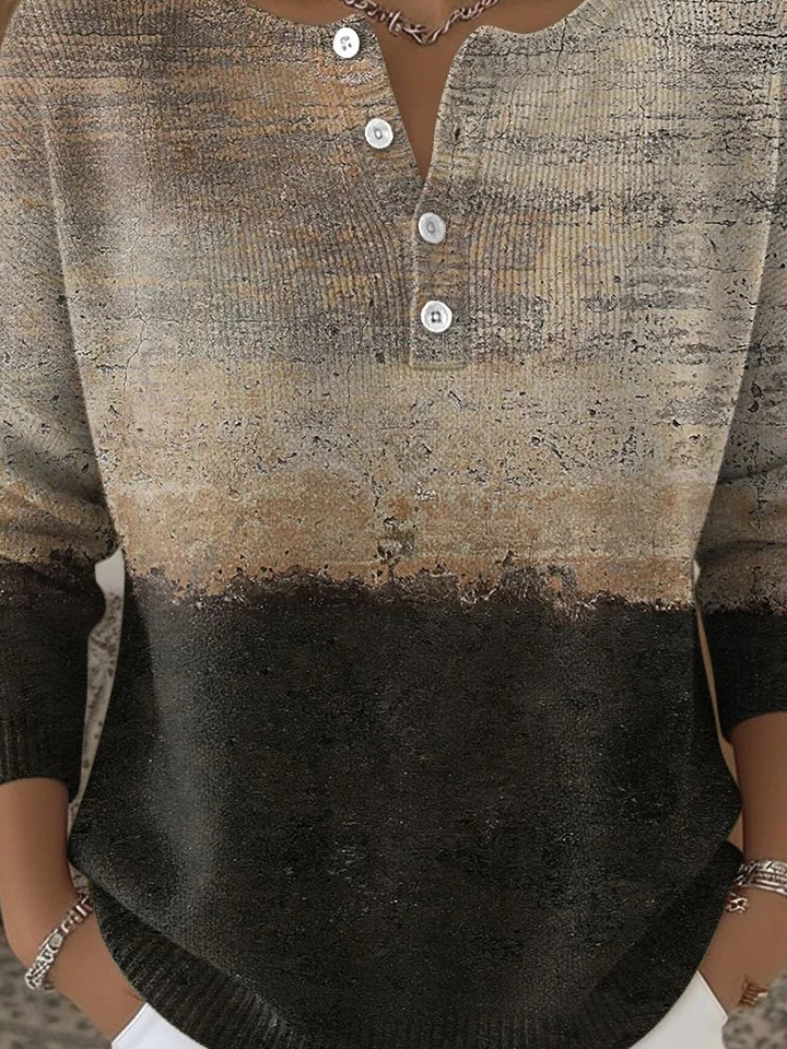 Women Geometric Long Sleeve Comfy Casual Sweater