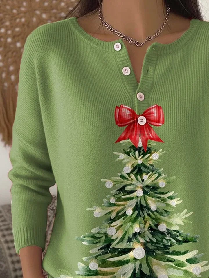 Women Christmas Long Sleeve Comfy Casual Sweater