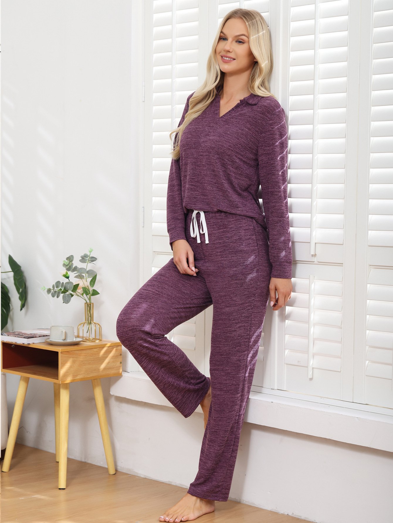 Casual Regular Fit Plain Pajama Set
