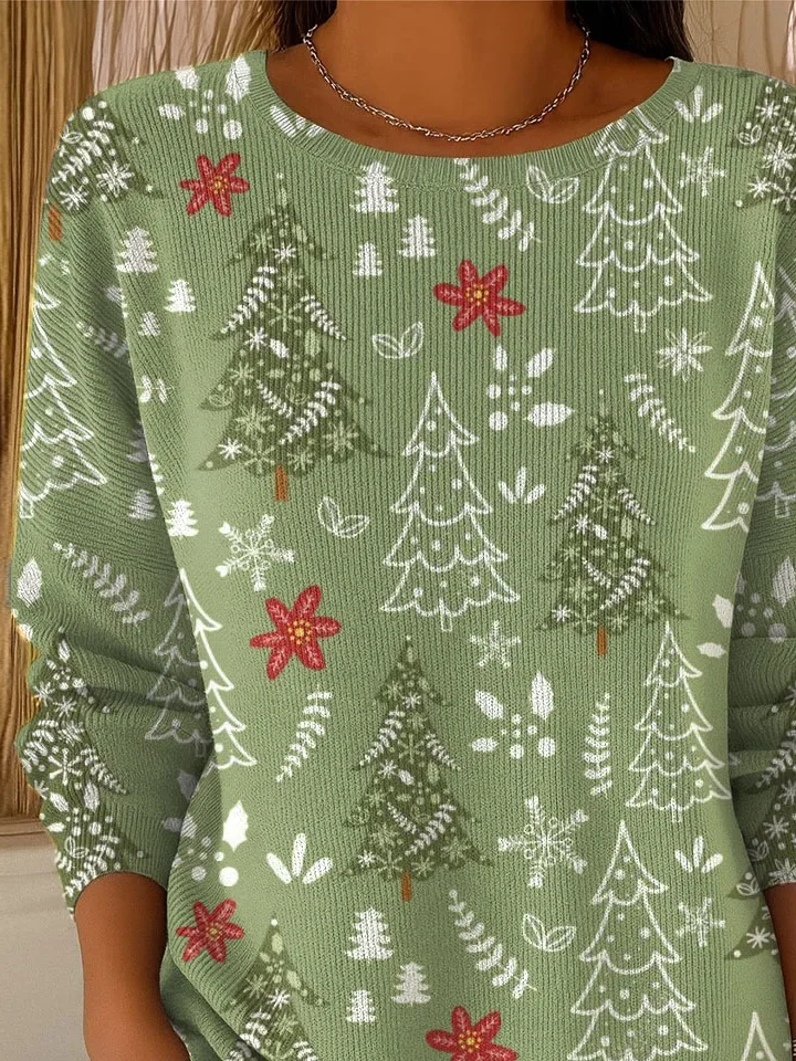 Women Christmas Long Sleeve Comfy Casual Printing Sweater