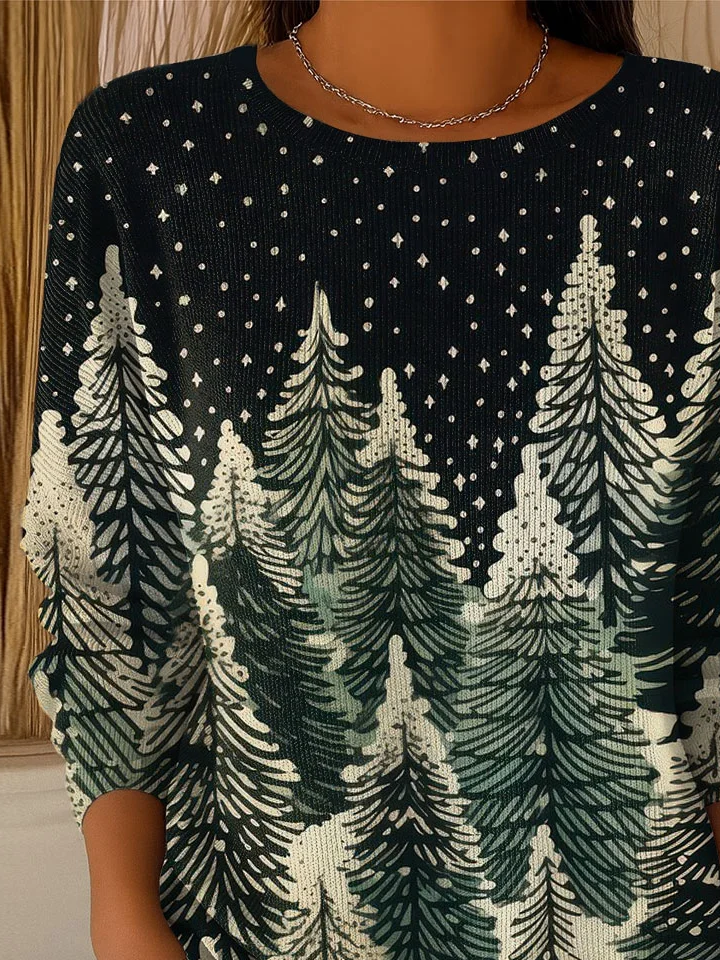 Women Christmas Long Sleeve Comfy Casual Printing Sweater