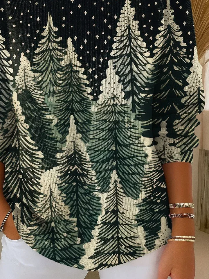 Women Christmas Long Sleeve Comfy Casual Printing Sweater