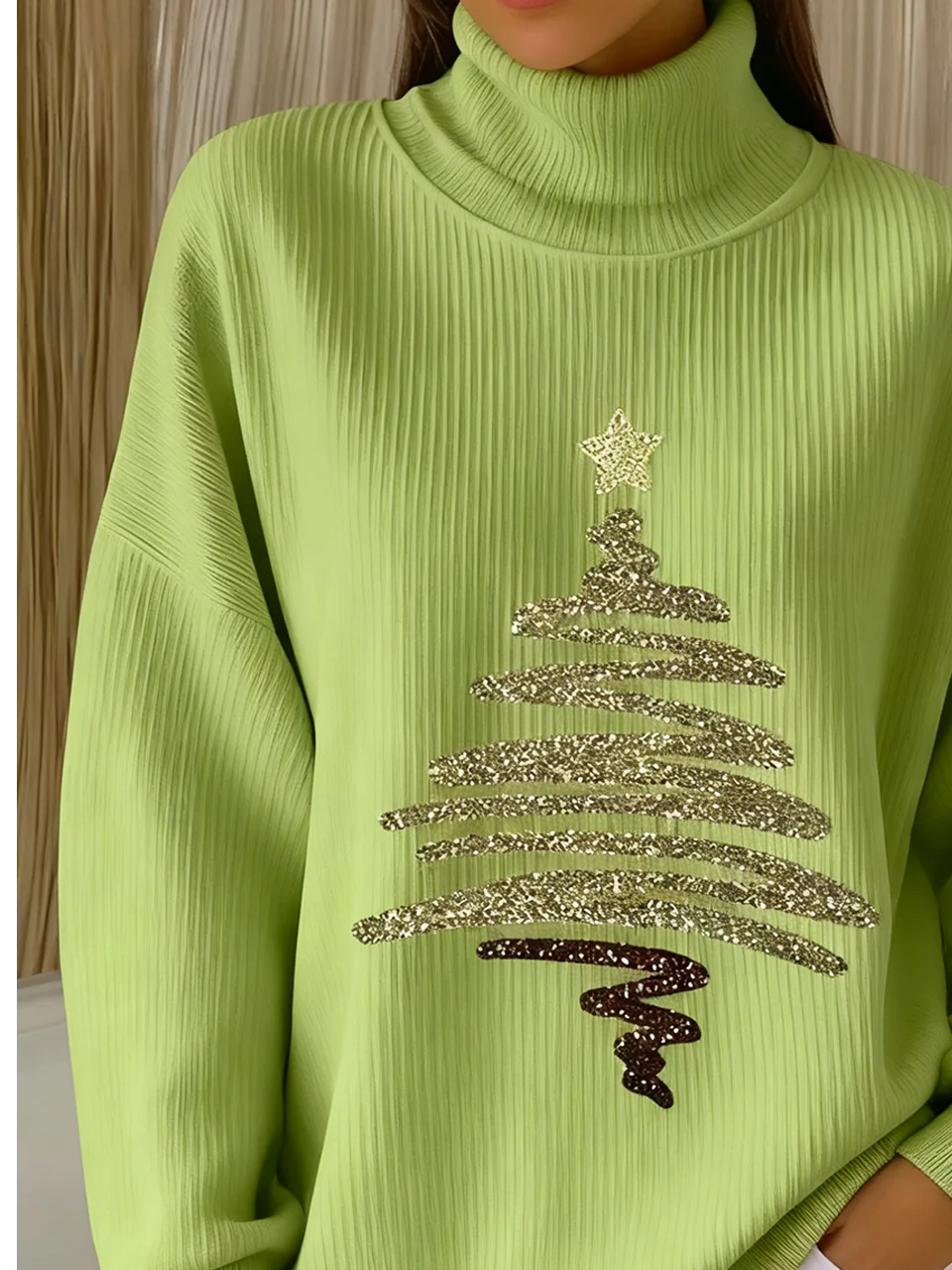 Women Christmas Long Sleeve Comfy Vintage Sweater