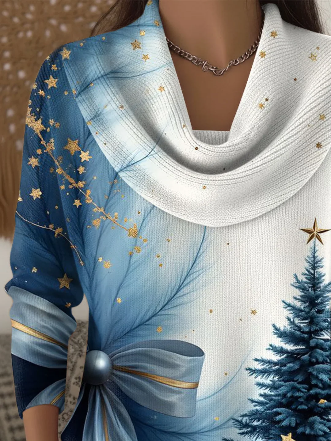 Women Christmas Long Sleeve Comfy Casual Printing Sweater