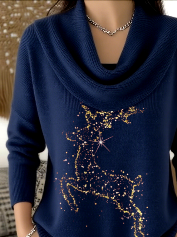 Women Christmas Long Sleeve Comfy Casual Printing Sweater