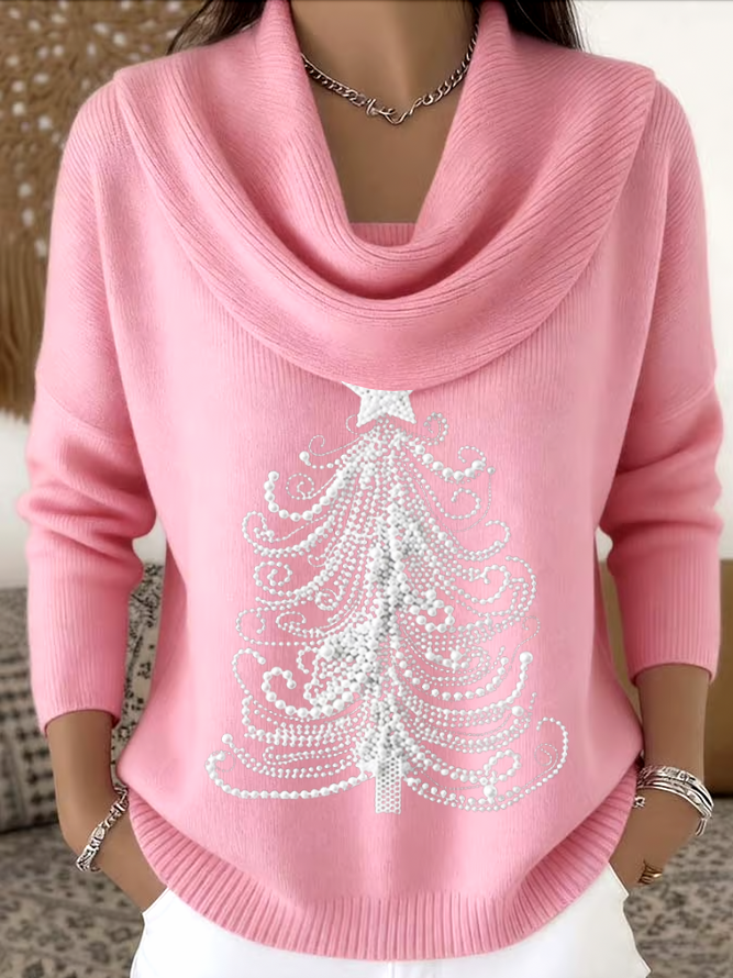 Women Christmas Long Sleeve Comfy Casual Printing Sweater