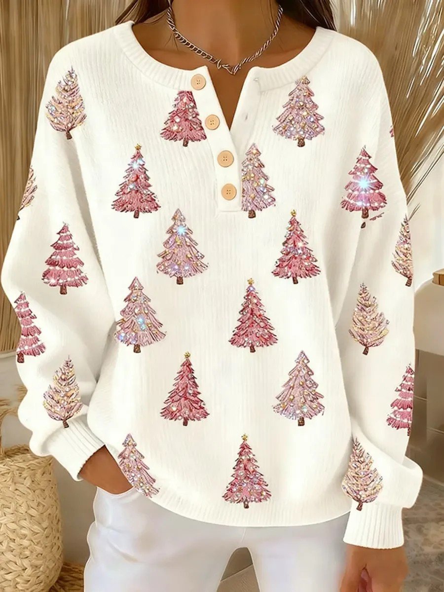 Women Christmas Long Sleeve Comfy Casual Sweater