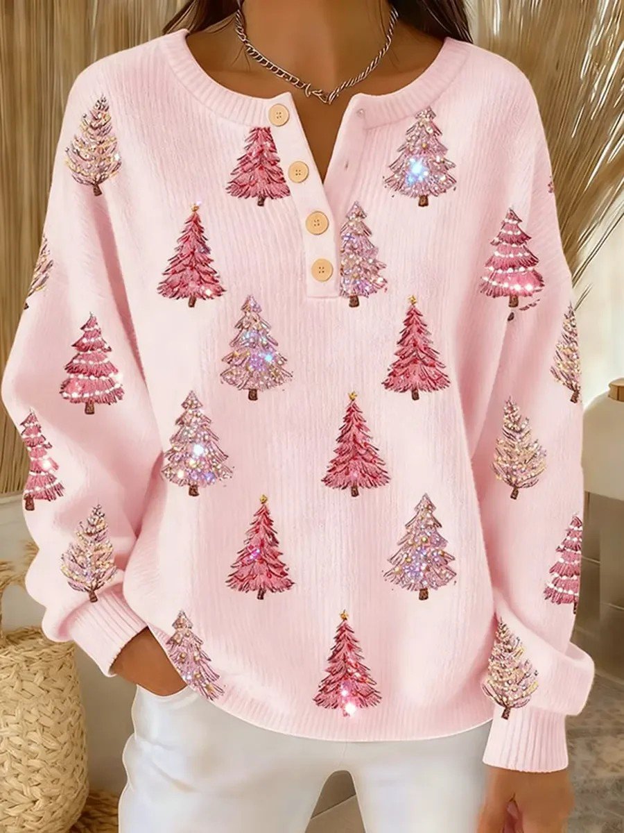Women Christmas Long Sleeve Comfy Casual Sweater