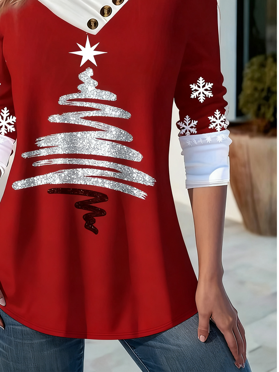 Casual Christmas Long Sleeve T-shirt