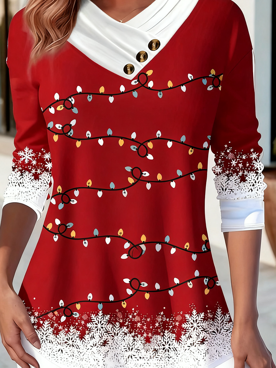 Casual Gradient Pattern Long Sleeve T-shirt