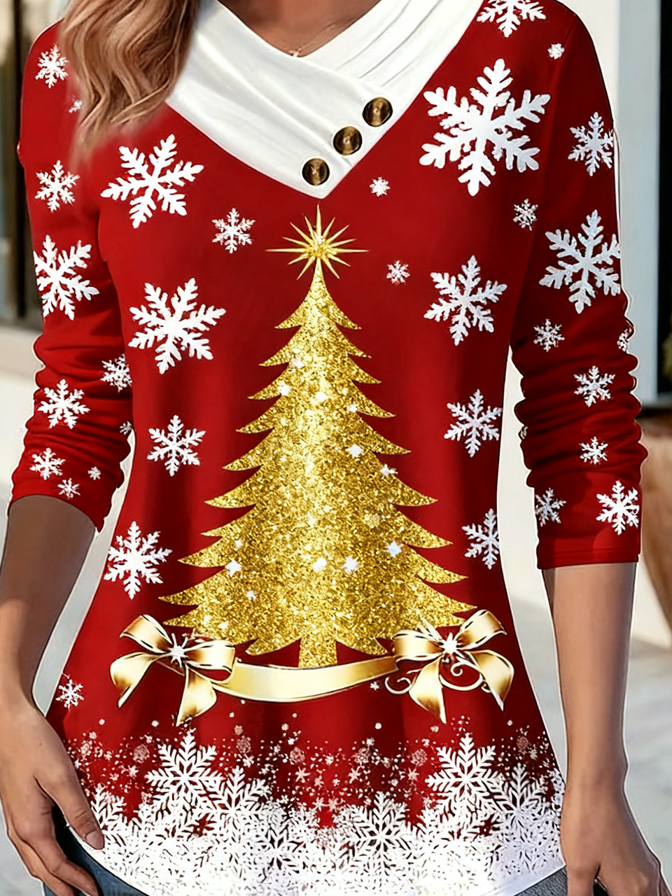 Casual Gradient Pattern Long Sleeve T-shirt