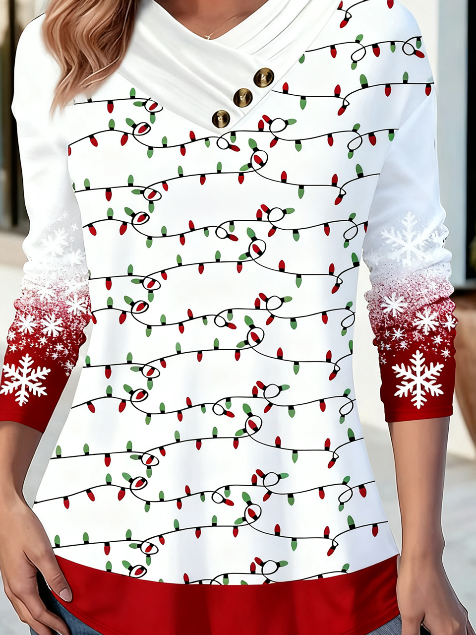 Casual Gradient Pattern Long Sleeve T-shirt