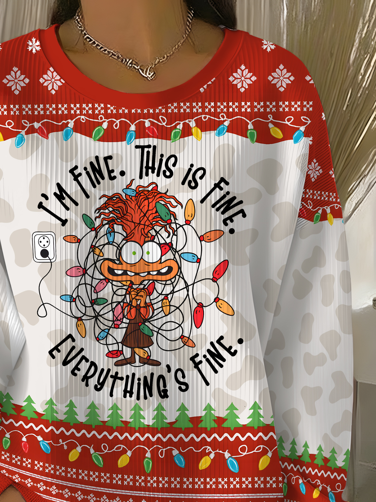 Casual Crew Neck Text Letters Sweatshirt