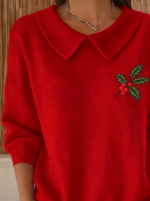 Women Christmas Long Sleeve Comfy Casual Printing Sweater