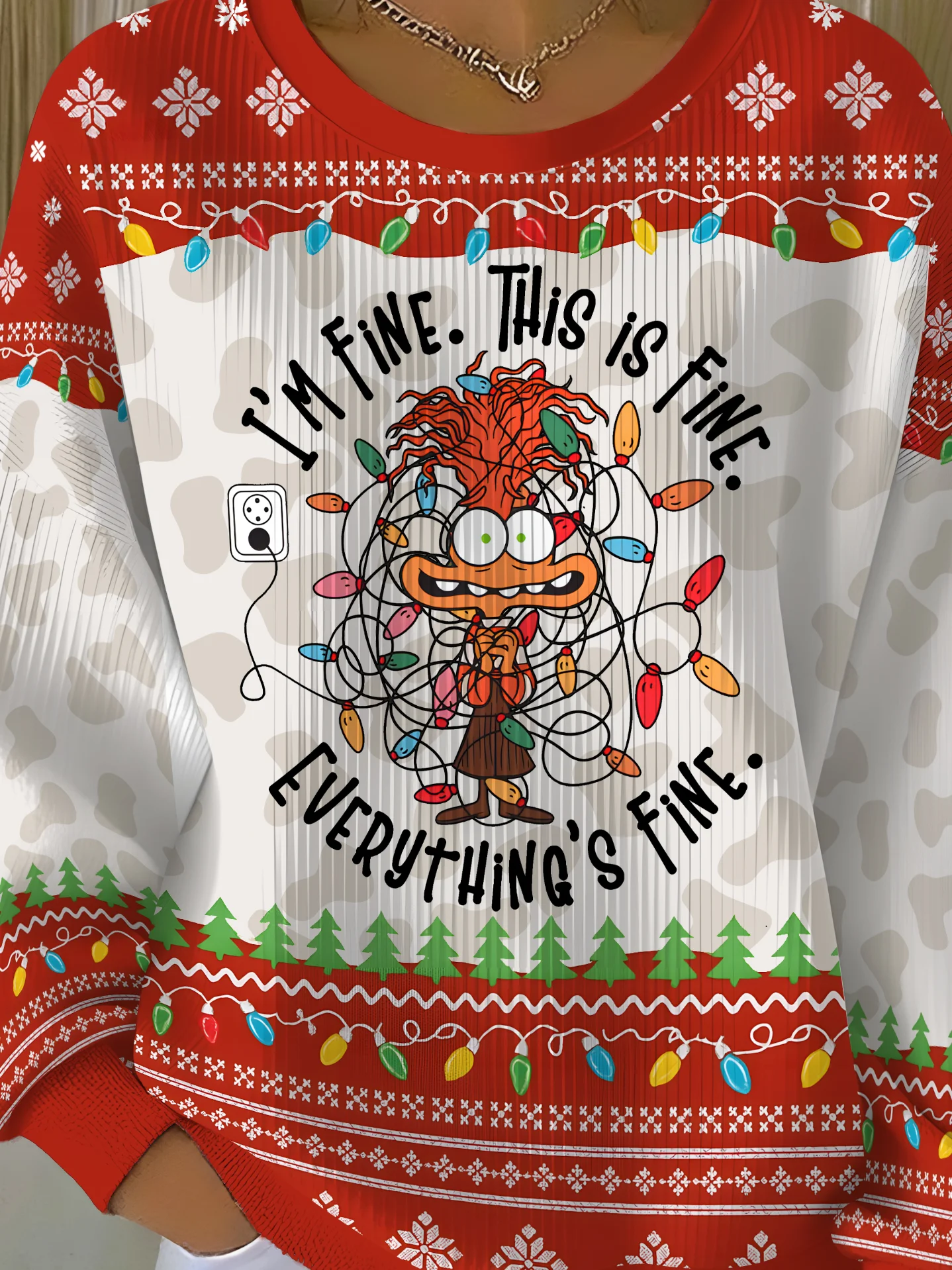 Casual Crew Neck Text Letters Sweatshirt