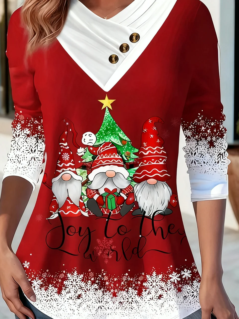 Casual Gradient Pattern Long Sleeve T-shirt