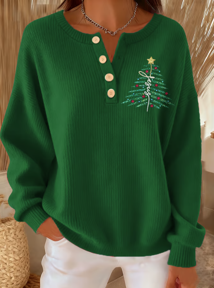 Women Christmas Long Sleeve Comfy Casual Sweater