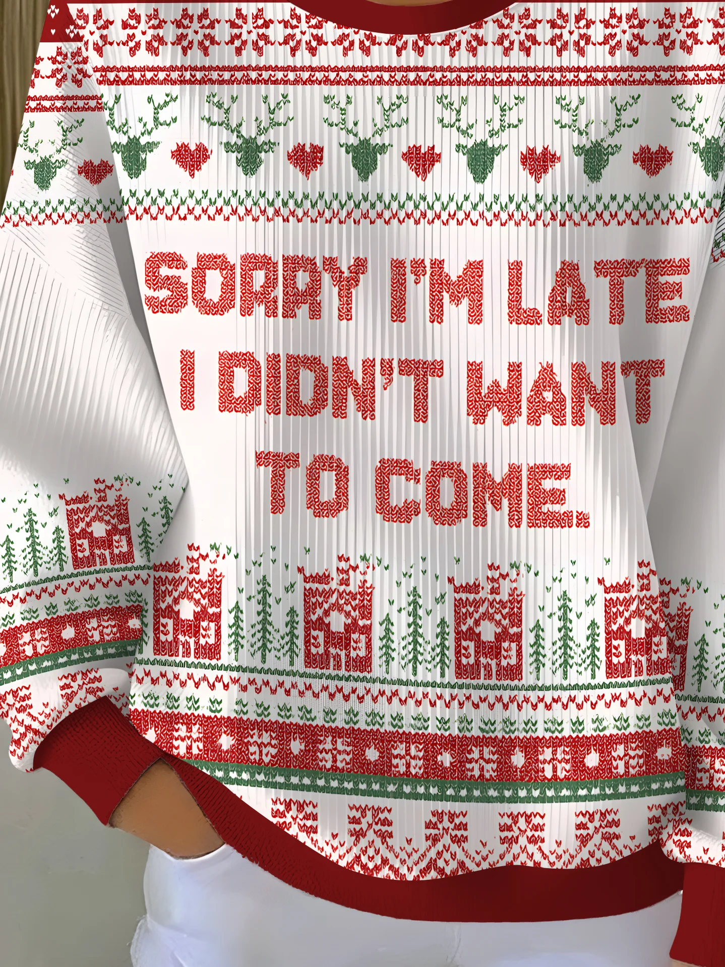 Casual Crew Neck Text Letters Sweatshirt