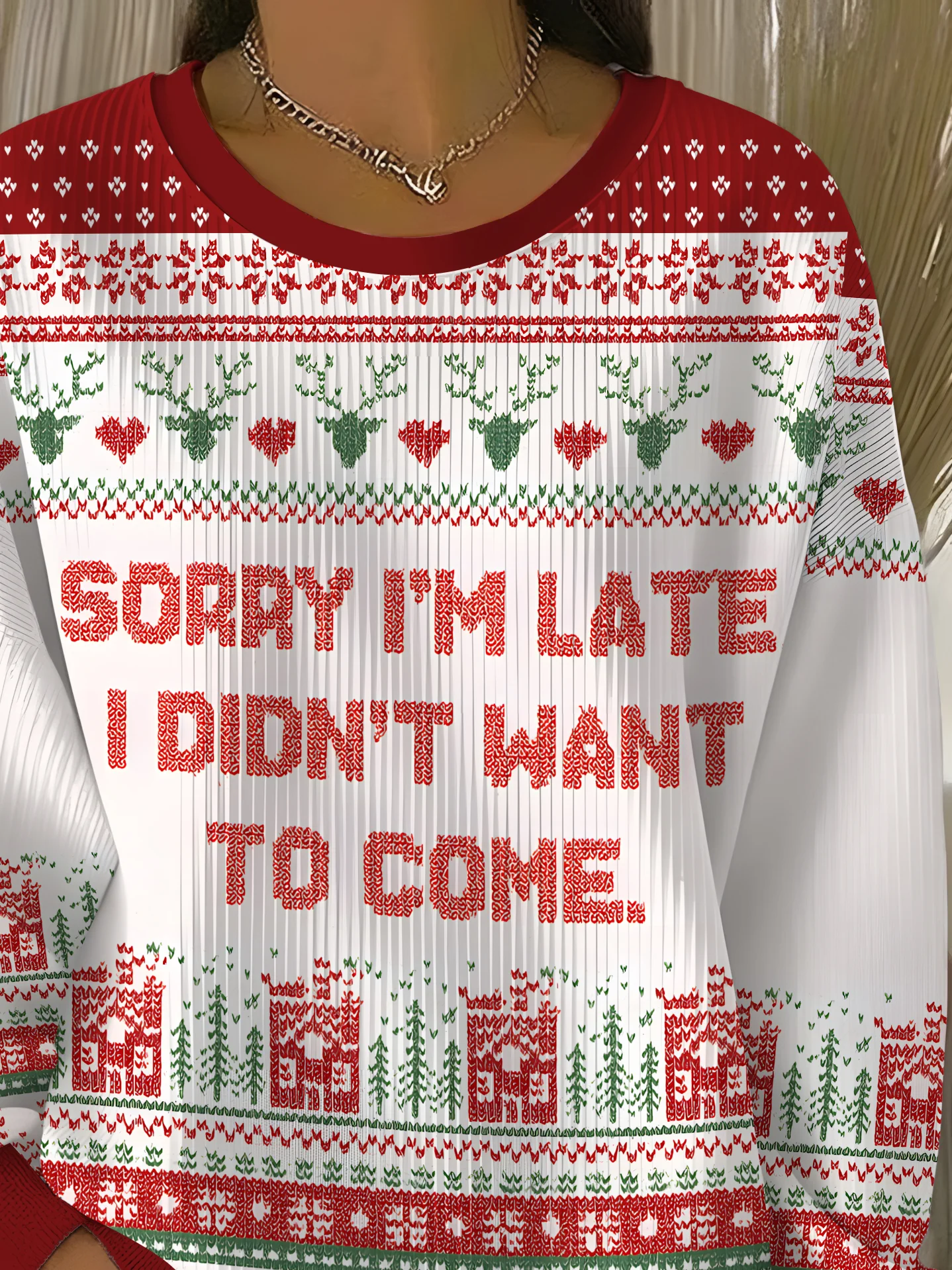 Casual Crew Neck Text Letters Sweatshirt