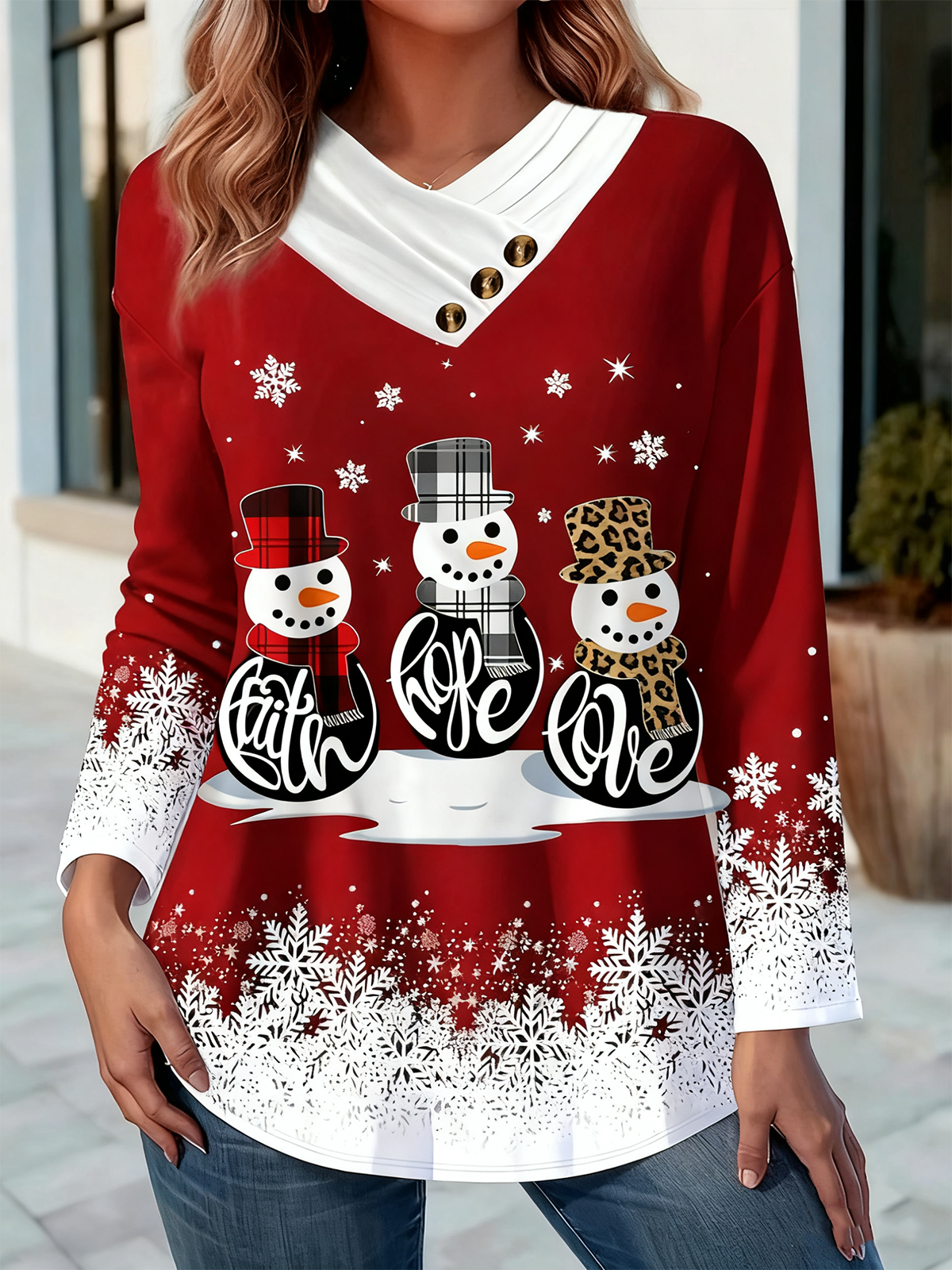 Casual Gradient Pattern Long Sleeve T-shirt