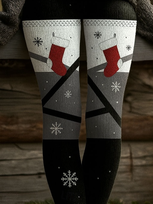 Women Striped Vintage Spring/Fall Ankle Pants Leggings