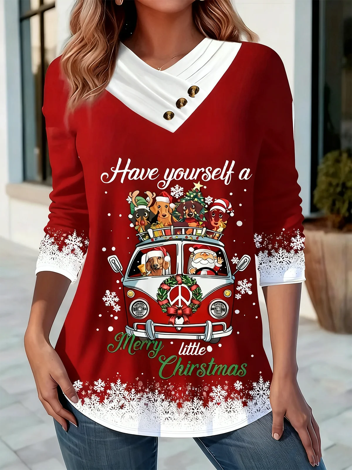 Casual Gradient Pattern Long Sleeve T-shirt