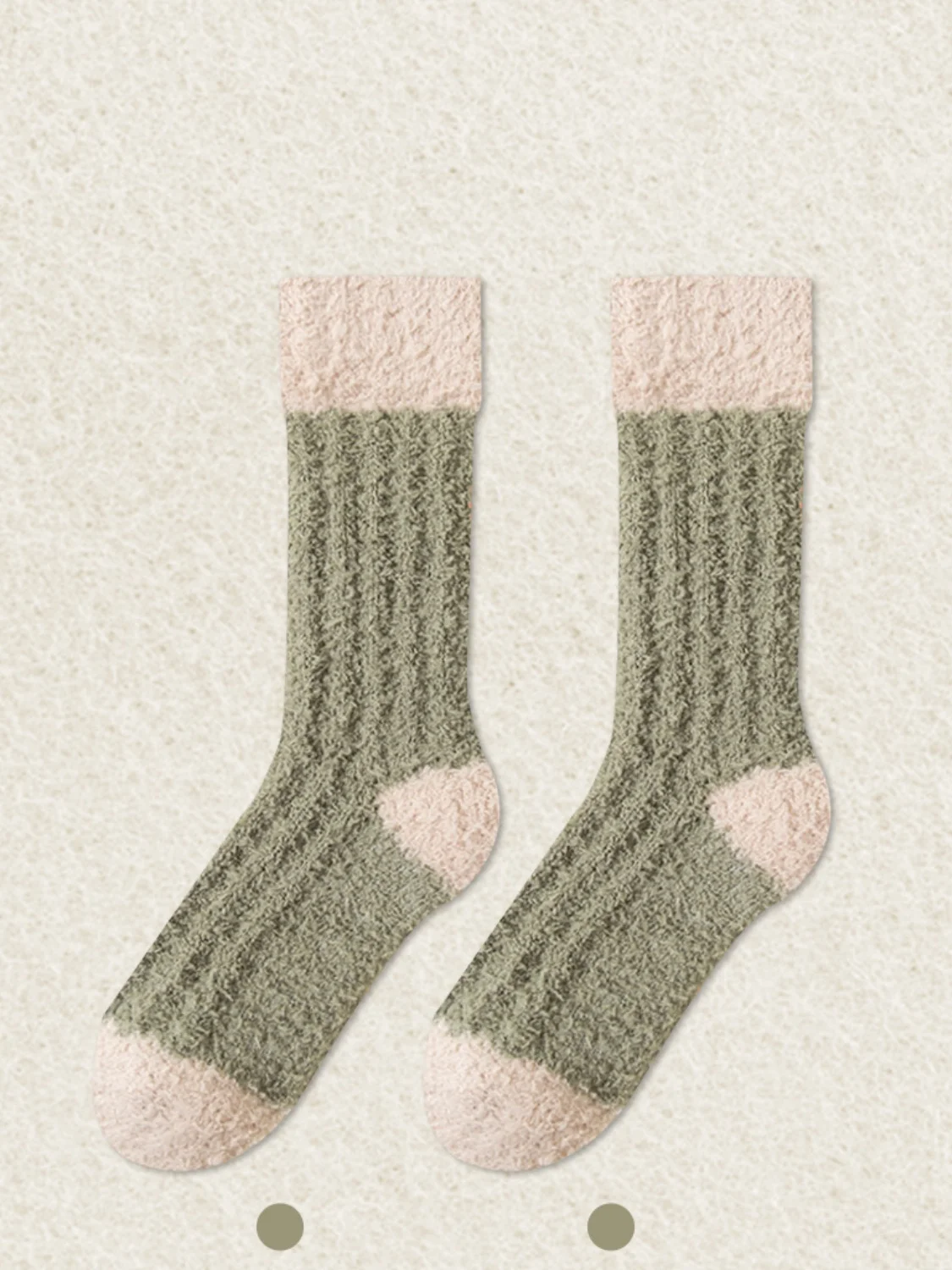 Coral Fleece Mid-calf Socks Autumn And Winter Women's Home Warm Fleece-lined Thick Plush Socks For Floors