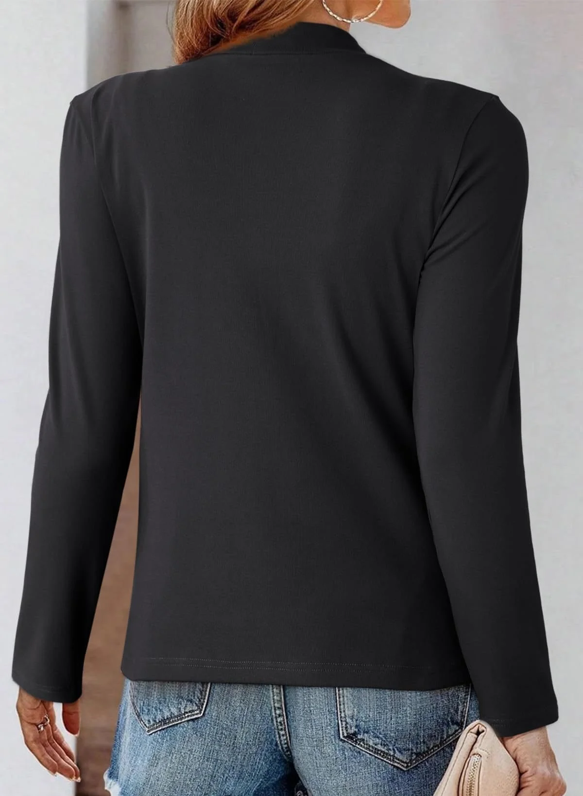 Elegant Plain Long Sleeve T-shirt