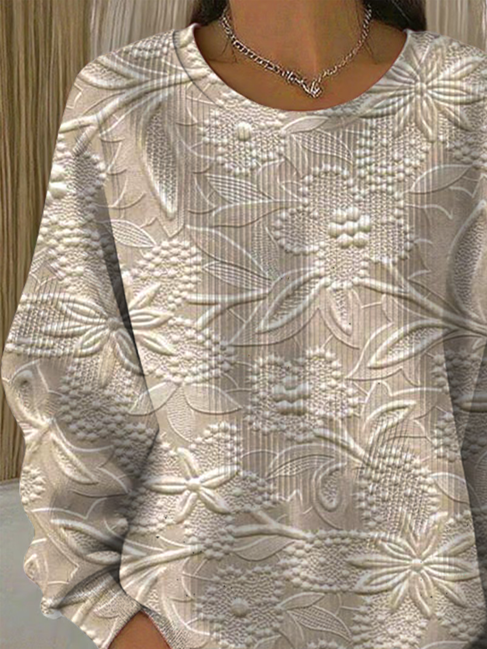 Vintage Crew Neck 3D Printing Sweatshirt