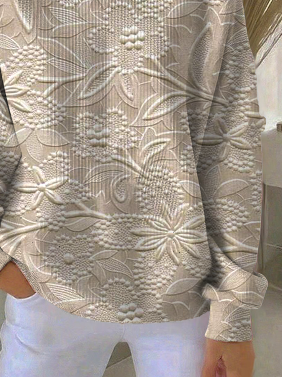 Vintage Crew Neck 3D Printing Sweatshirt