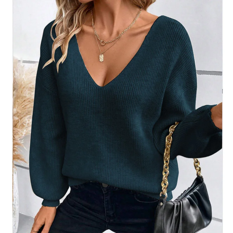 Women Plain Long Sleeve Comfy Elegant Sweater