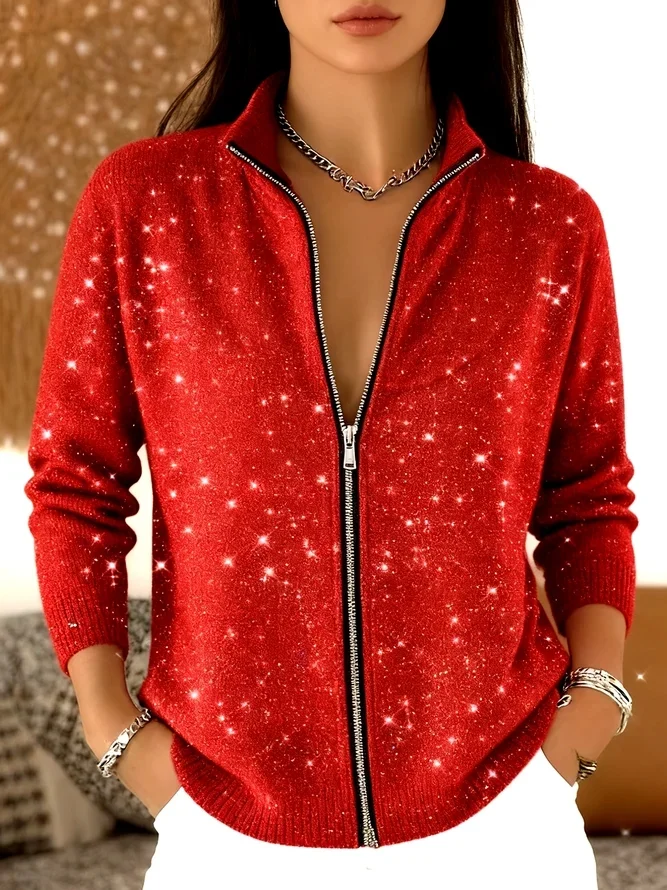 Women Wool/Knitting Plain Long Sleeve Comfy Casual Cardigan
