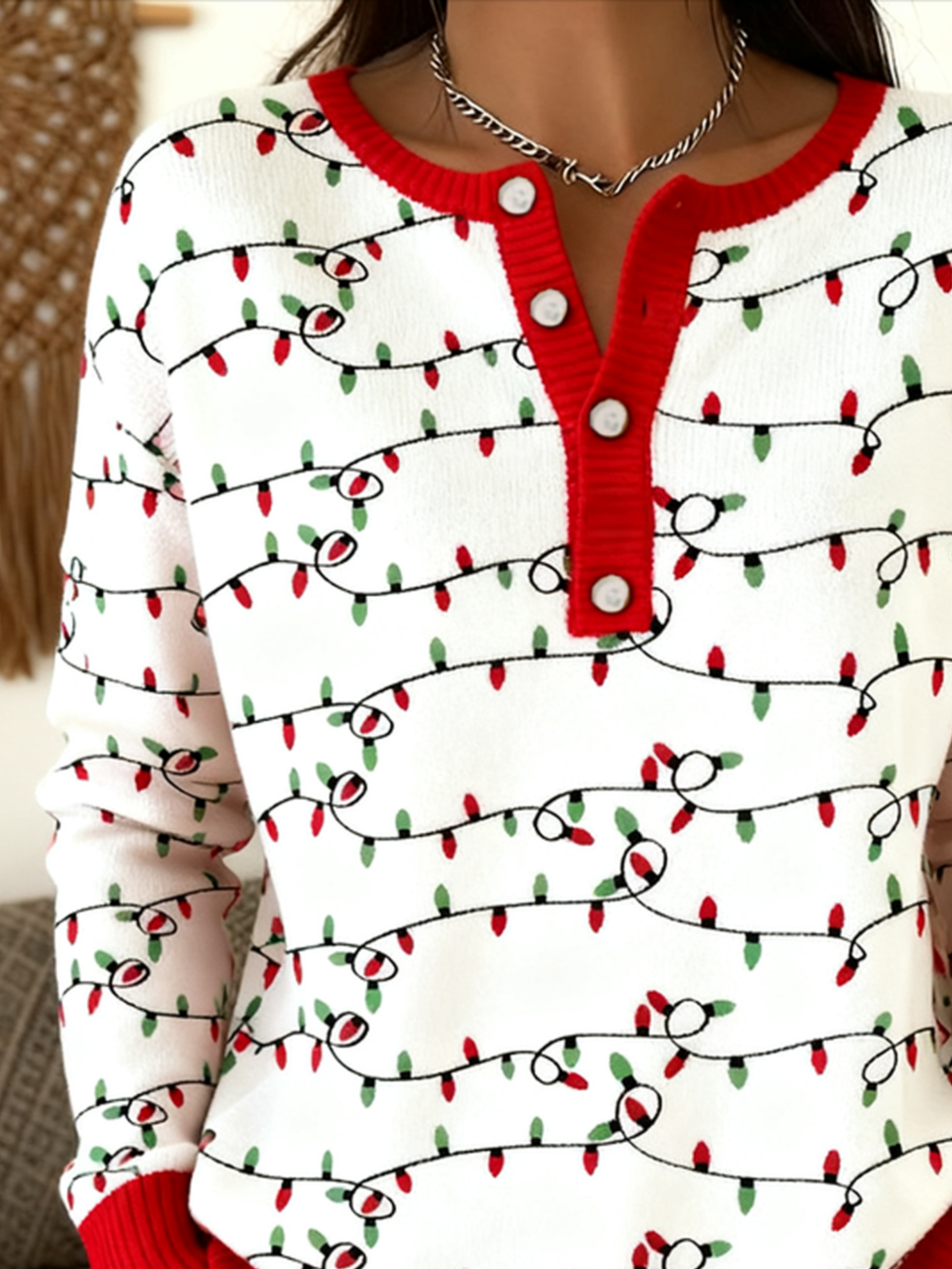 Women Christmas Long Sleeve Comfy Casual Sweater