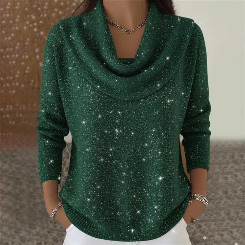 Women Plain Long Sleeve Comfy Street Split Joint Sweater