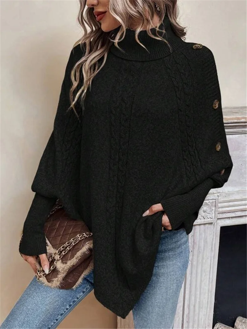 Women Wool/Knitting Plain Long Sleeve Comfy Casual Sweater