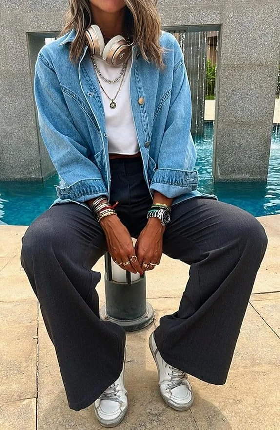 Women Spring/Fall Outerwear Casual Plain Long Sleeve Jacket