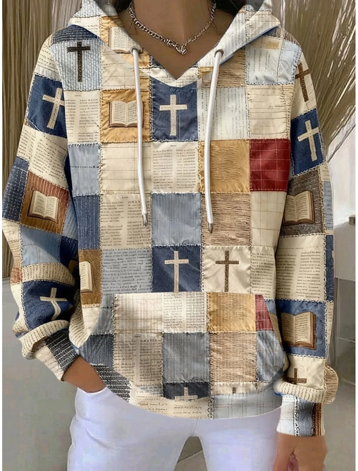 Casual Hoodie Plaid Hoodie