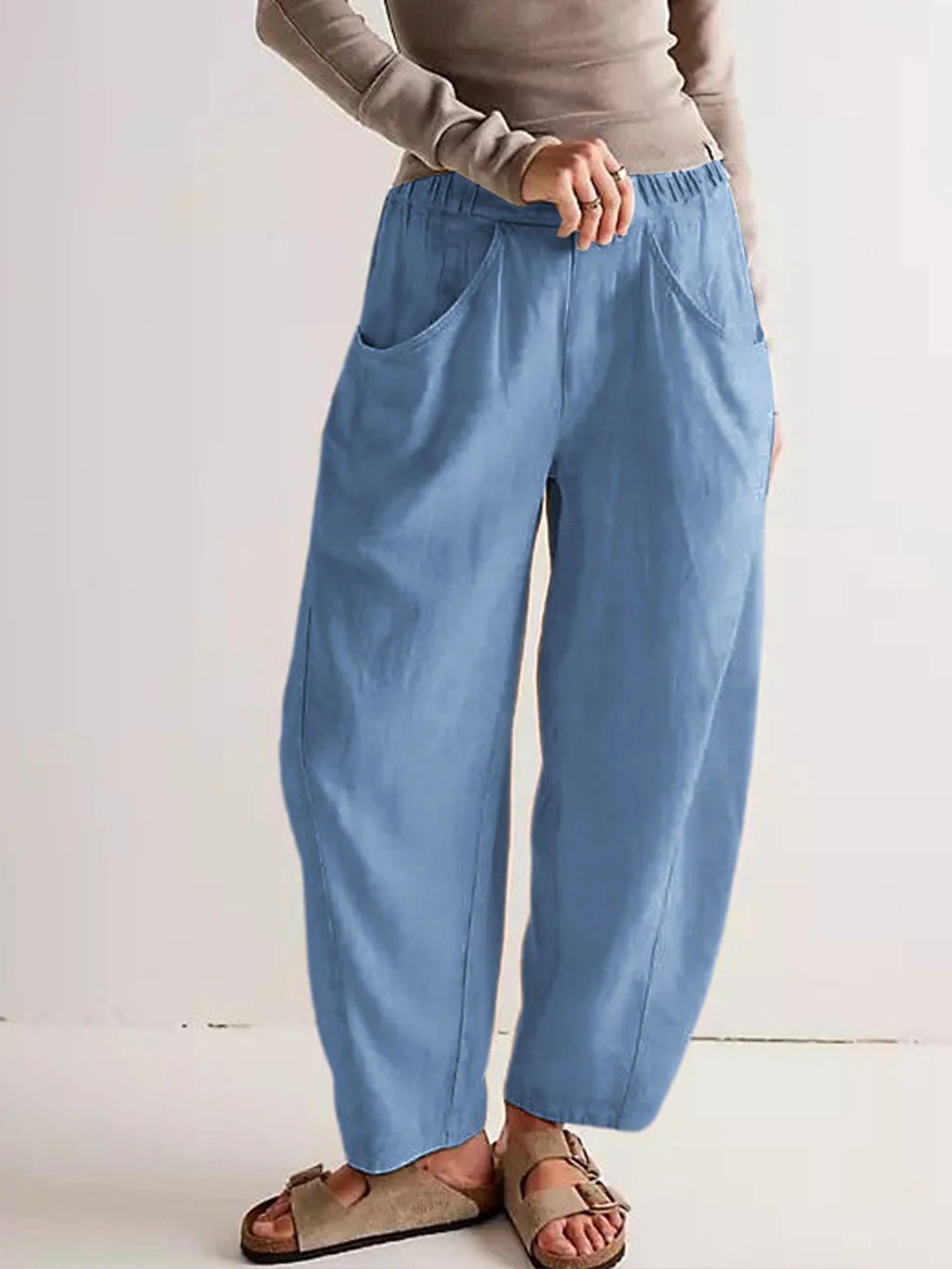 Women Plain Long Pants Casual Spring/Fall Trousers