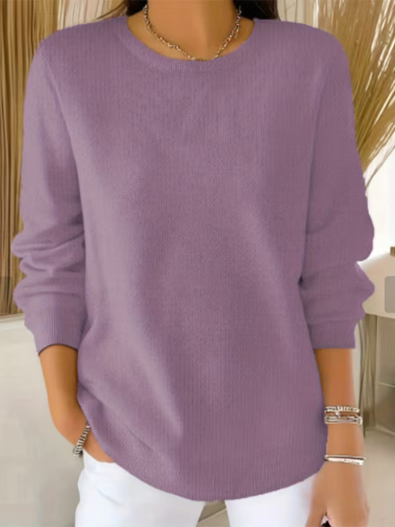 Women Plain Long Sleeve Comfy Casual Printing Sweater