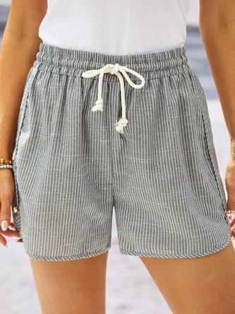 Stripes Women Summer Shorts Shorts