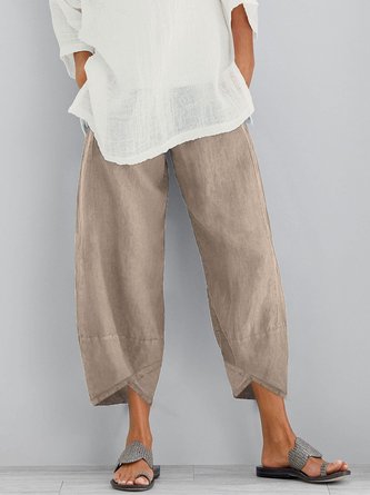 Women Linen  Spring Summer Casual Pants