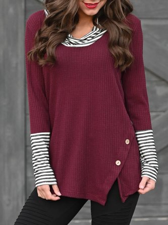 Cotton Casual Crew Neck Loose Sweaters
